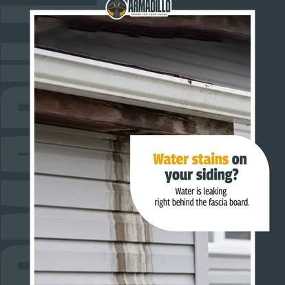 Water stains on siding